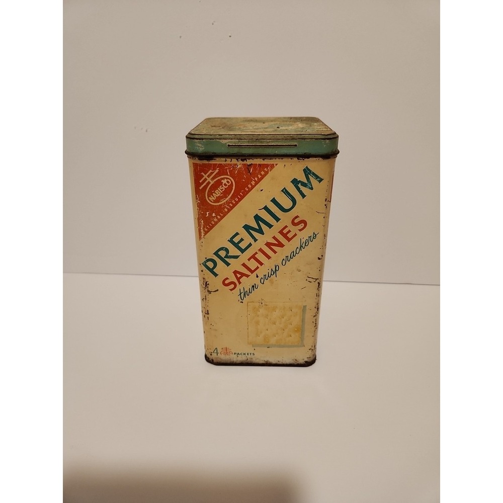 Nabisco Premium Crackers Saltine Crackers Tin Vintage